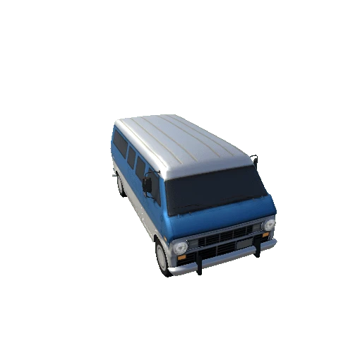 Lowpoly Van 3_Blue